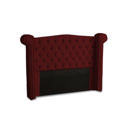 KIT + Cabeceira Com Recamier Baú Dunas Princesa em captonê 1,40 Casal Cama Box Marsala Veludo Dalaqu - 2