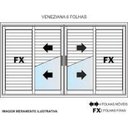 Ver imagem 3 de Janela de alumínio veneziana 06 folhas madeira max - 100X100