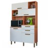 Cozinha Compacta Pimenta 4 Portas 2 Gavetas Freijó/Branco 913201 - Telasul - 1