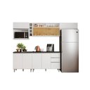 Ver imagem 2 de Cozinha Modulada Evidence 6 Peças com Aéreo de 120cm com Vidro Reflex Poliman Móveis