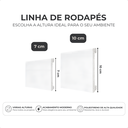 Ver imagem 2 de Kit 6 Barras Rodapé de Poliestireno 7cm Altura Barra 2m