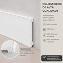 Ver imagem 3 de Kit 6 Barras Rodapé de Poliestireno 7cm Altura Barra 2m