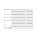 Ver imagem 2 de Janela Veneziana 3 Folhas Grade Horizontal em Alumínio Branco Vidro Liso Incolor – 1,20 x1,00 x 7cm