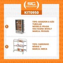 Ver imagem 3 de Assador de Frango Gás 6 Espetos Tubular Pr-634 Progás + Carrinho Inox Imeca Bivolt