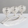3 Braços Candelabros de Cristal Arco Ponte Goblet Castiçais Tigela Tealight Castiçais Ornamento Româ - 1