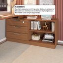 Ver mais imagens de Mesa Escrivaninha com Cômoda com 3 Gavetas e 2 Nichos American Marrom/Freijó