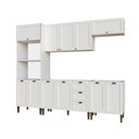 Ver imagem 2 de Cozinha Modulada Aurora Completa 260cm Clássica Provençal Cor:branco