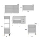 Ver imagem 4 de Cozinha Modulada Aurora Completa 260cm Clássica Provençal Cor:branco