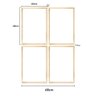Kit 4 Quadros para Decoração Sala de Jantar 30x40cm Folhagens Frases Fé Moldura em Pinus - Hugart - 4