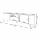 Ver imagem 4 de Rack para Sala de Estar Tv 80 Pol Orgânico 201cm Martina B01 Cinamomo - Lyam Decor