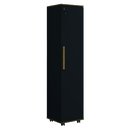 Ver imagem 1 de Armário Multiuso para Quarto com Chave e Rodízios 1 Porta Lune Preto J&a