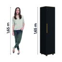 Ver imagem 5 de Armário Multiuso para Quarto com Chave e Rodízios 1 Porta Lune Preto J&a