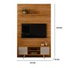 Rack Painel Piso Teto Raquel TV 65 2 Portas Fendi Naturale Tana Decor Madetec - 4