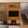 Rack Painel Piso Teto Raquel TV 65 2 Portas Fendi Naturale Tana Decor Madetec - 1