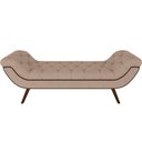 Ver imagem 5 de Kit Cabeceira Cama Box Queen 160 Cm Madrid com Puff Recamier Santorini Veludo Bege - Lyam Decor