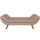 Ver imagem 5 de Kit Cabeceira Cama Box Queen 160 cm Madrid com Puff Recamier Santorini Veludo Bege - Lyam Decor