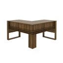 Ver imagem 4 de Mesa para Escritório Angular Branco Tecnomobili Me4145 Cor: Nogal