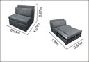 Ver imagem 4 de Poltrona Cama Meca_mmsb que Se Transforma em Sofá Cama Solteiro com 94 Cm Resistente e Confortável e