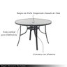 Mesa Área Externa de Alumínio Tijuca Tampo em Vidro Temperado Grafite G56 - Gran Belo - 4