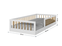 Ver imagem 3 de Cama Tamanho Solteiro Montessoriana com Colchão Premium Quarto Moderno Cor Branco