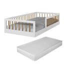 Ver imagem 1 de Cama Tamanho Solteiro Montessoriana com Colchão Premium Quarto Moderno Cor Branco