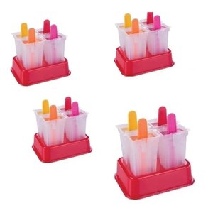 Kit 4 Formas para Picolé com Recheio Paleta Mexicana