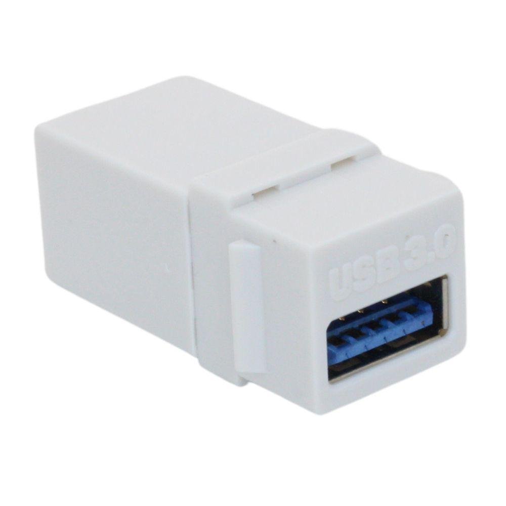 Conector Usb Emenda Keystone - Branco - 1