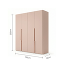 Ver imagem 4 de Guarda-roupa 4 Portas 3 Gavetas Bloom Areia