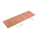 Ver imagem 3 de Prateleira Retangular (Selo Fsc) 80 x 25 cm Mel com Suporte Invisível Bemfixa
