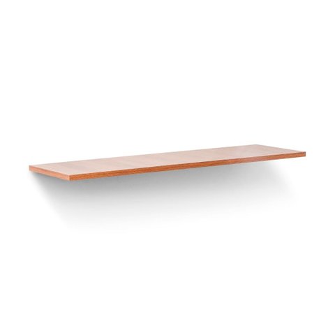 Prateleira Retangular (Selo Fsc) 80 x 25 cm Mel com Suporte Invisível Bemfixa