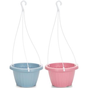 Kit Com 2 Vasos 6L Para Pendurar Com Hastes Plantas E Flores