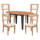 Ver imagem 1 de Conjunto de Jantar Mesa 4 Cadeiras Mdf