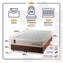 Ver imagem 3 de Cama Box King Alford com Colchão Molas Ensacadas 193x203x66 Marrom
