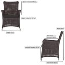 Ver imagem 3 de Jogo Sofá e 2 Poltronas Igapó Alumínio Fendi E9 Trama Marrom