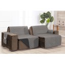 Ver imagem 1 de Protetor Matelado Sofá Retrátil Assento 2,20m Cinza/Preto