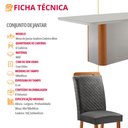 Ver imagem 7 de Mesa de Jantar Isadora 180cm Tampo MDF Vidro Canto Copo com 6 Cadeiras Aline
