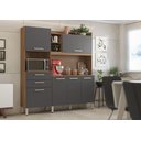 Ver imagem 1 de Cozinha Modulada Compacta 6 Portas 2 Gavetas Select 96211 Demóbile Amêndola Touch/ Grafito