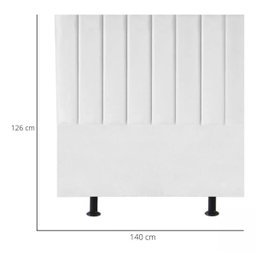 Cabeceira Moderna Estofada 140 Cm Carla Casal Branca Shopee - 4