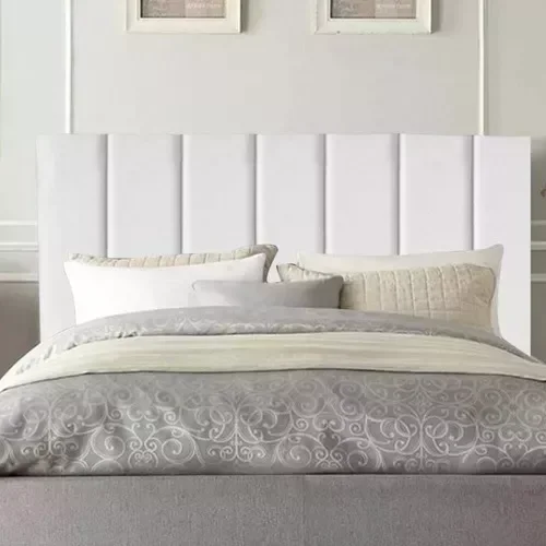 Cabeceira Moderna Estofada 140 Cm Carla Casal Branca Shopee - 2