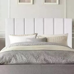 Cabeceira Moderna Estofada 140 Cm Carla Casal Branca Shopee - 5