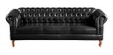 Ver imagem 1 de Sofá Chesterfield Dom Pedro Duque 3 Lugares Pronto Envio Rápido - Couríssimo Preto