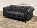 Ver imagem 3 de Sofá Chesterfield Dom Pedro Duque 3 Lugares Pronto Envio Rápido - Couríssimo Preto
