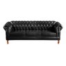 Sofá Chesterfield Dom Pedro Duque 3 Lugares - Couríssimo Preto - 1