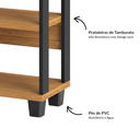 Ver imagem 3 de Estante para Livros 4 Prateleiras Industrial Freijó/preto - Dalla Costa