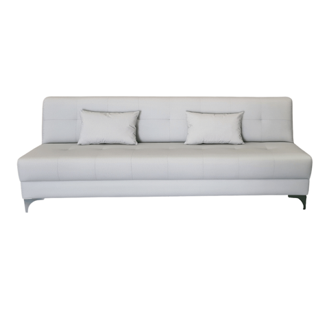 Sofá | Gianni sem Braço Tecido Acquablock Pé Aço | 220cm - Cinza Claro