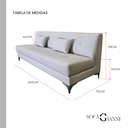 Ver imagem 5 de Sofá | Gianni sem Braço Tecido Acquablock Pé Aço | 220cm - Cinza Claro