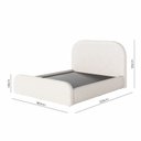 Ver imagem 3 de Cama Design Contemporâneo Cabeceira em Curva Estofada:Linho Ocre