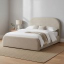 Ver imagem 5 de Cama Design Contemporâneo Cabeceira em Curva Estofada:Linho Ocre