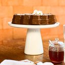 Ver imagem 2 de Boleira Minimalista em Cerâmica Branca Esmaltada - 29cm