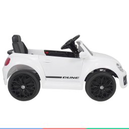 Carro Elétrico Infantil Controle Radio Fm Luz Bluetooth Criança até 30kg 2,8 Km/h Fusca Beetle Dune - 8